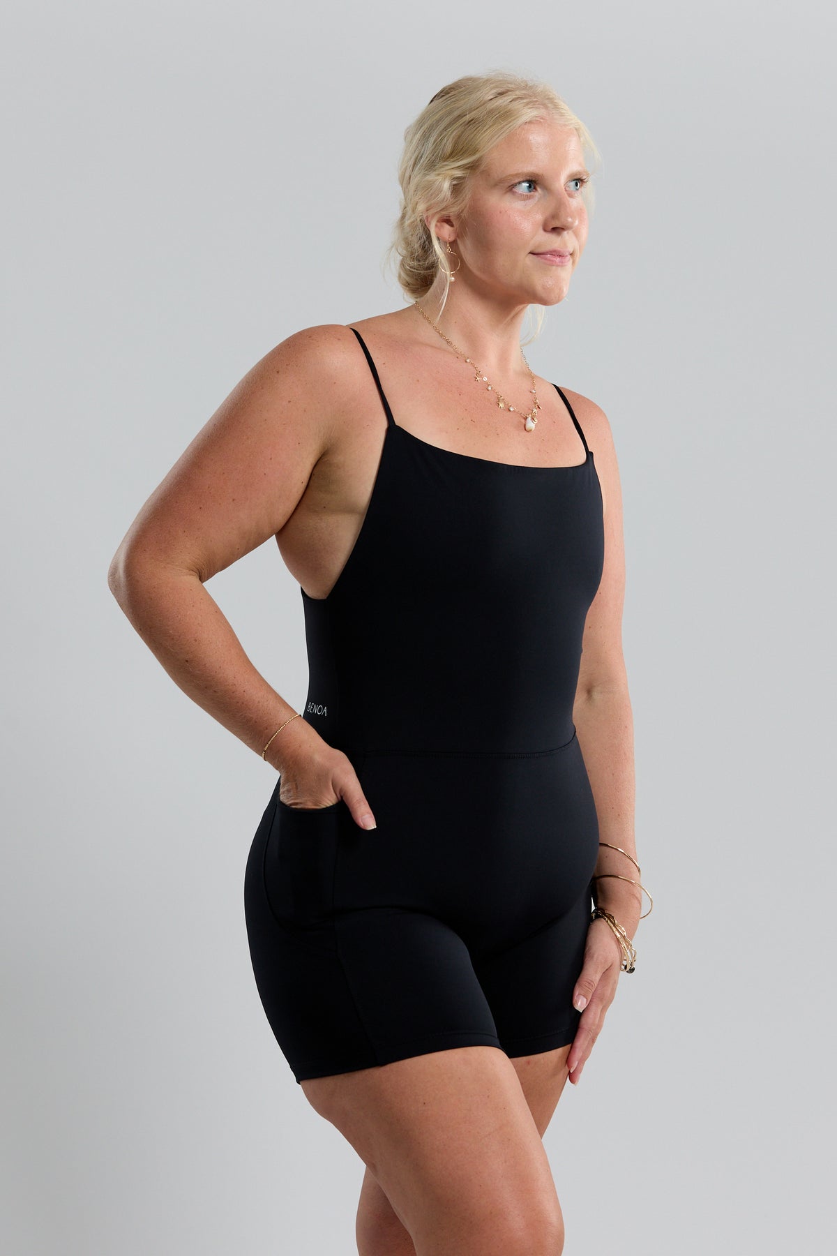 Brynn Active Romper - Black