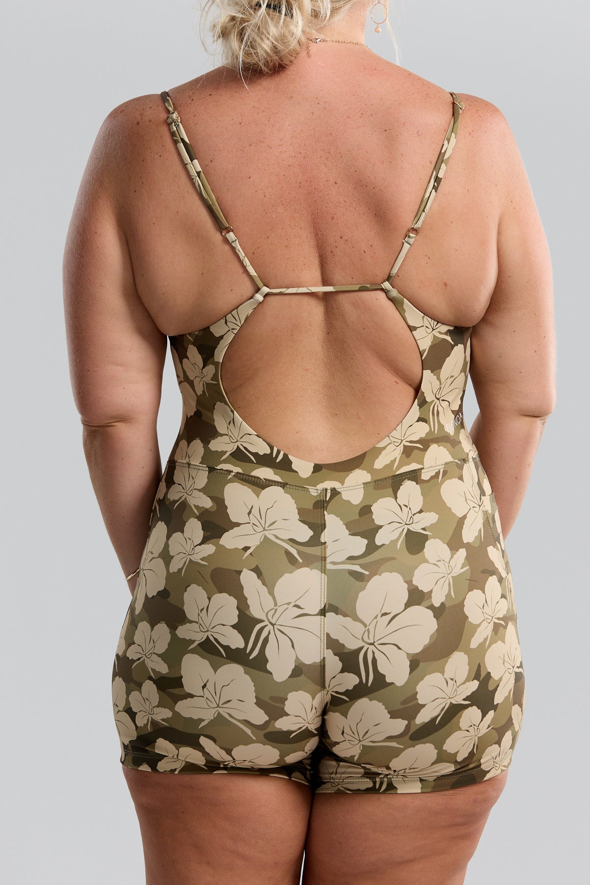 Brynn Active Romper - Camo Ginger