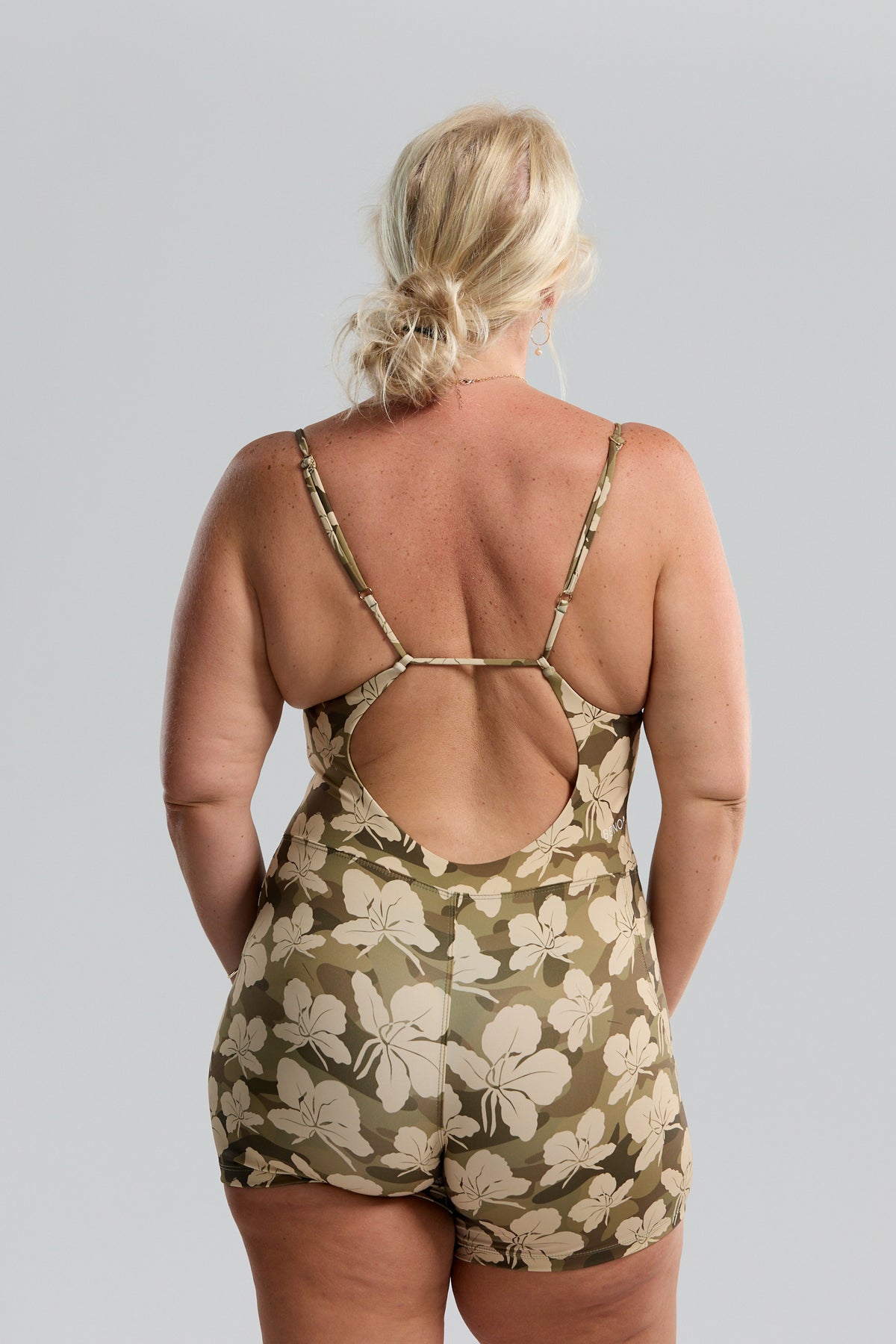 Brynn Active Romper - Camo Ginger