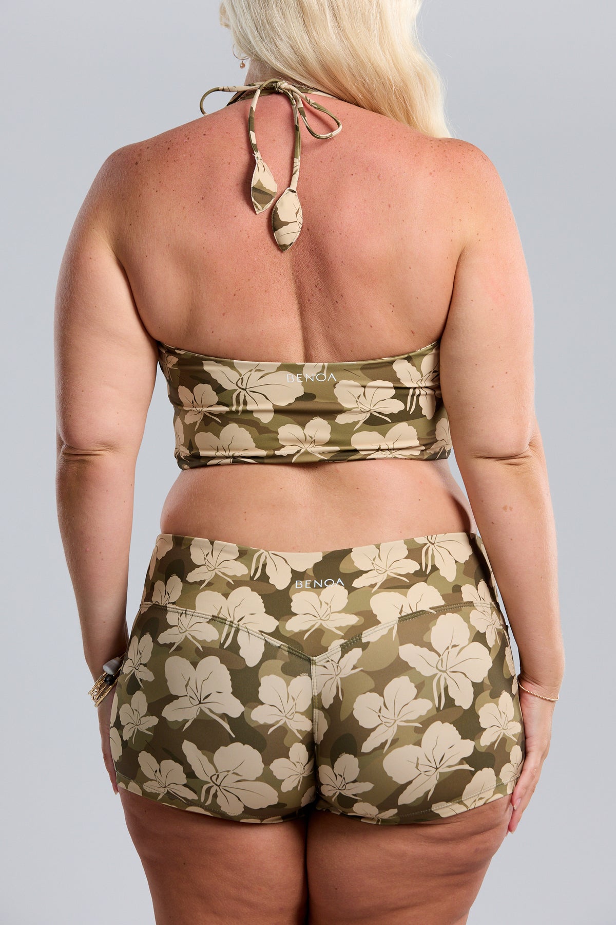 Low Rise Active Shorts - Camo Ginger