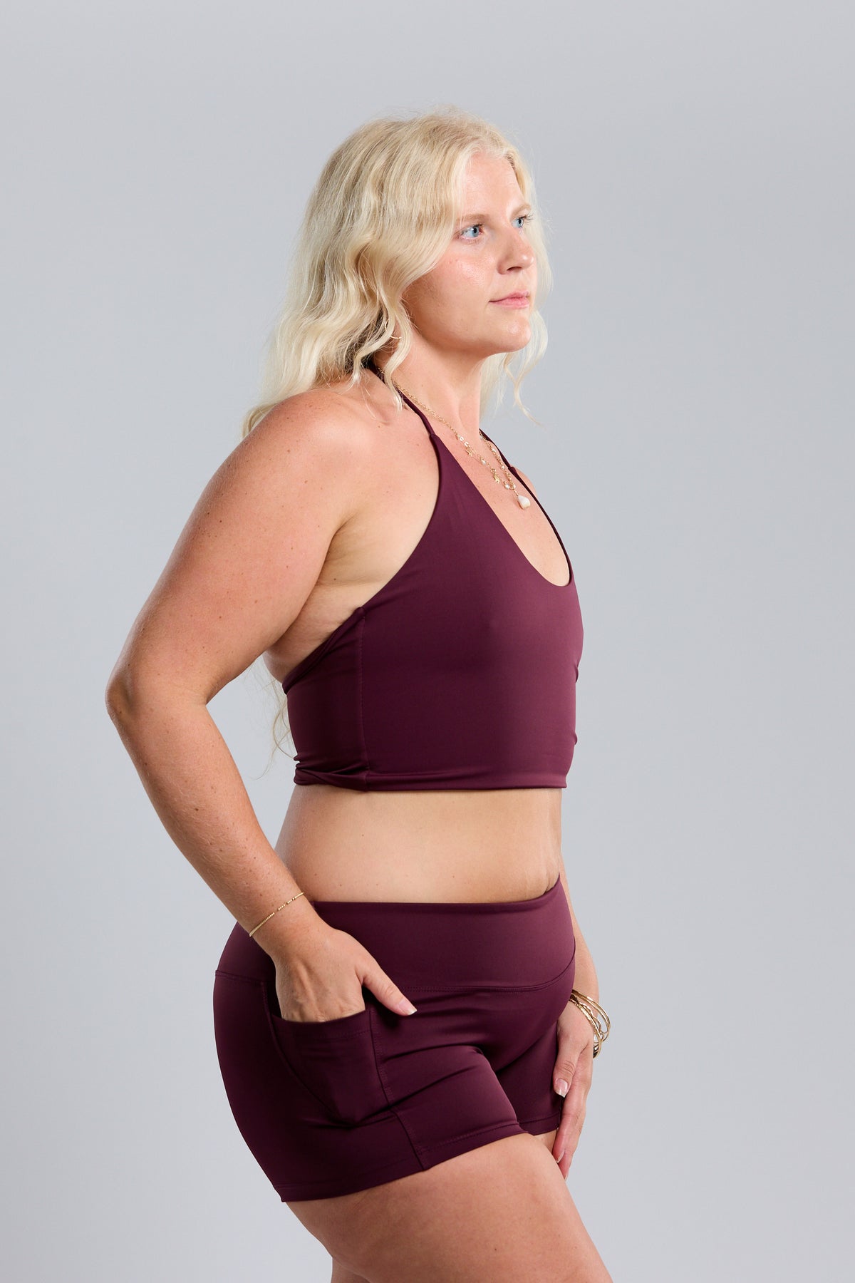Active Halter Tank - Plum