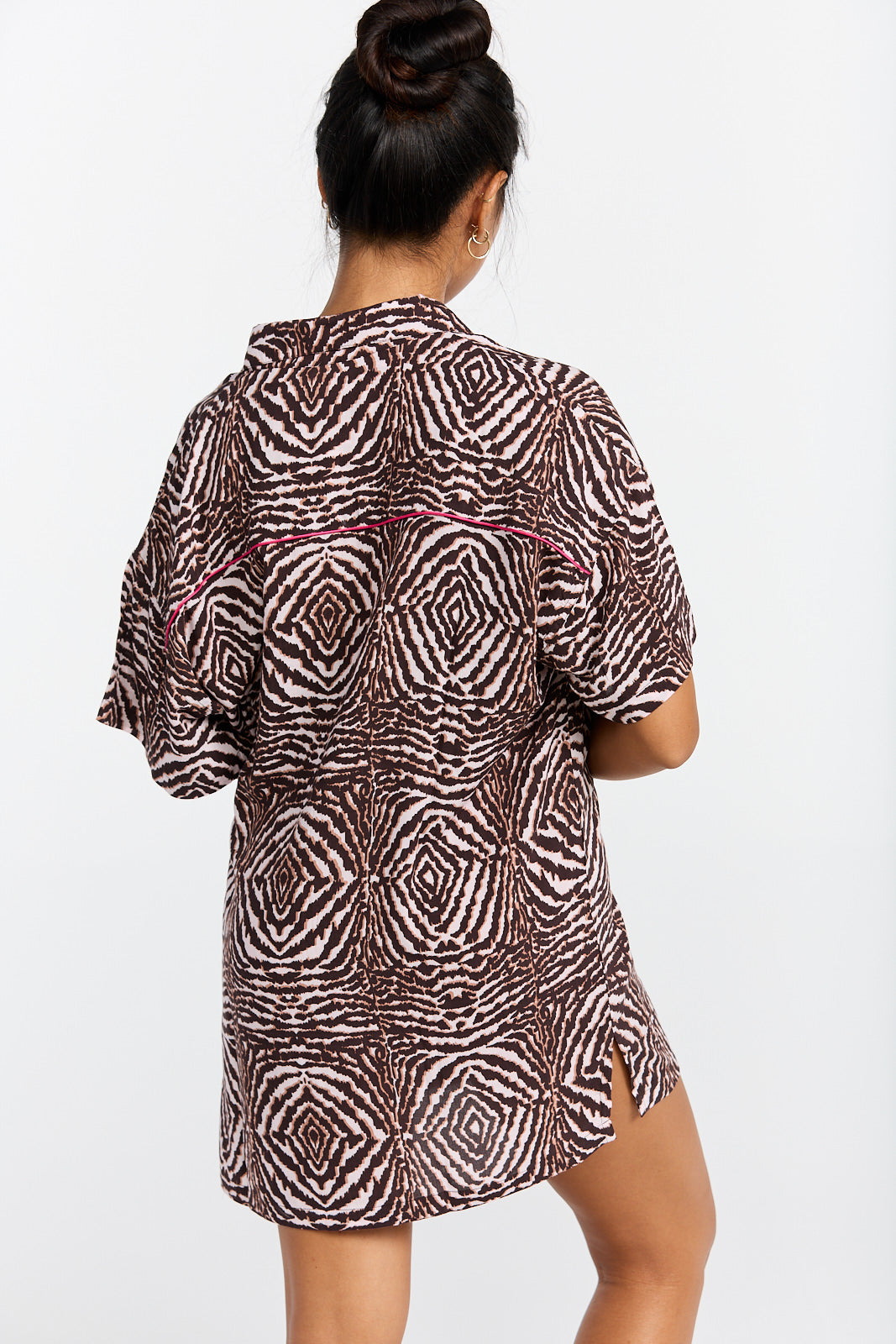 Aloha Shirt Dress - Safari