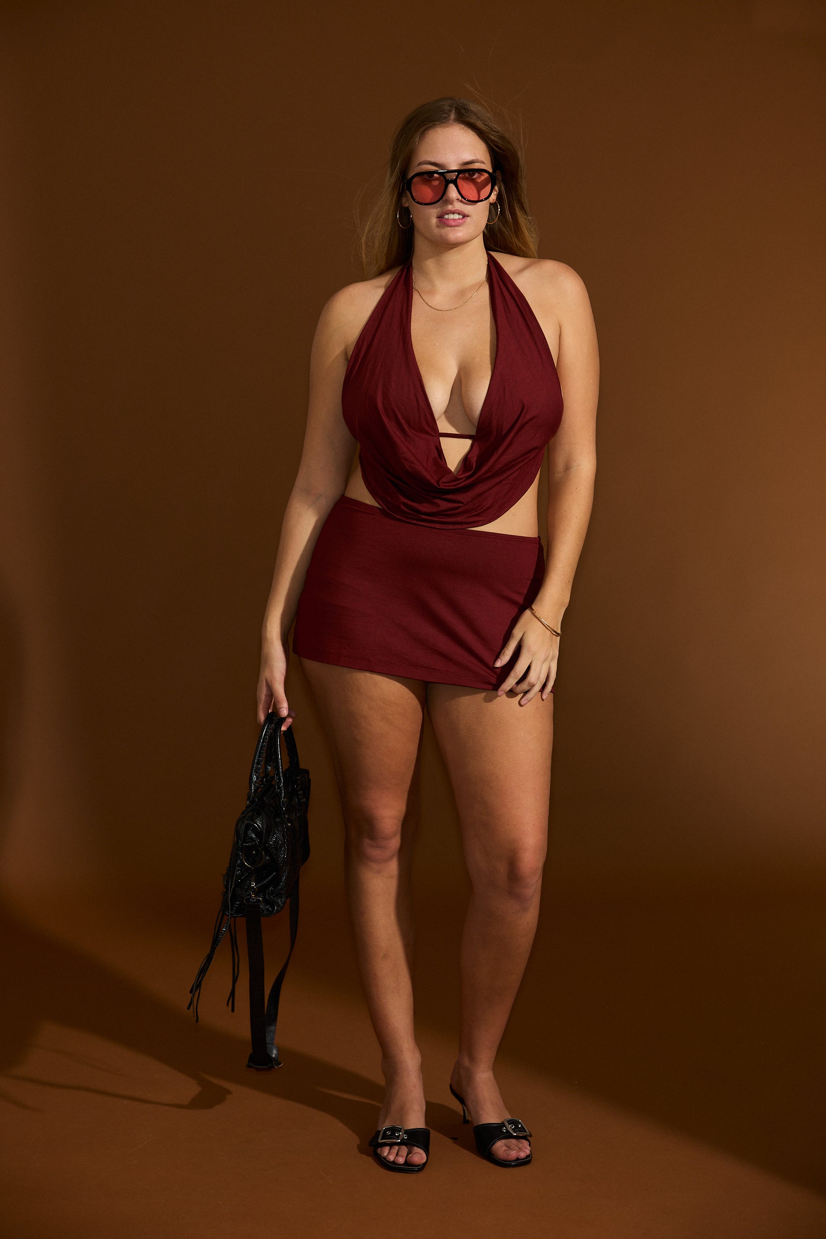 Jade Mini-Skort- Merlot