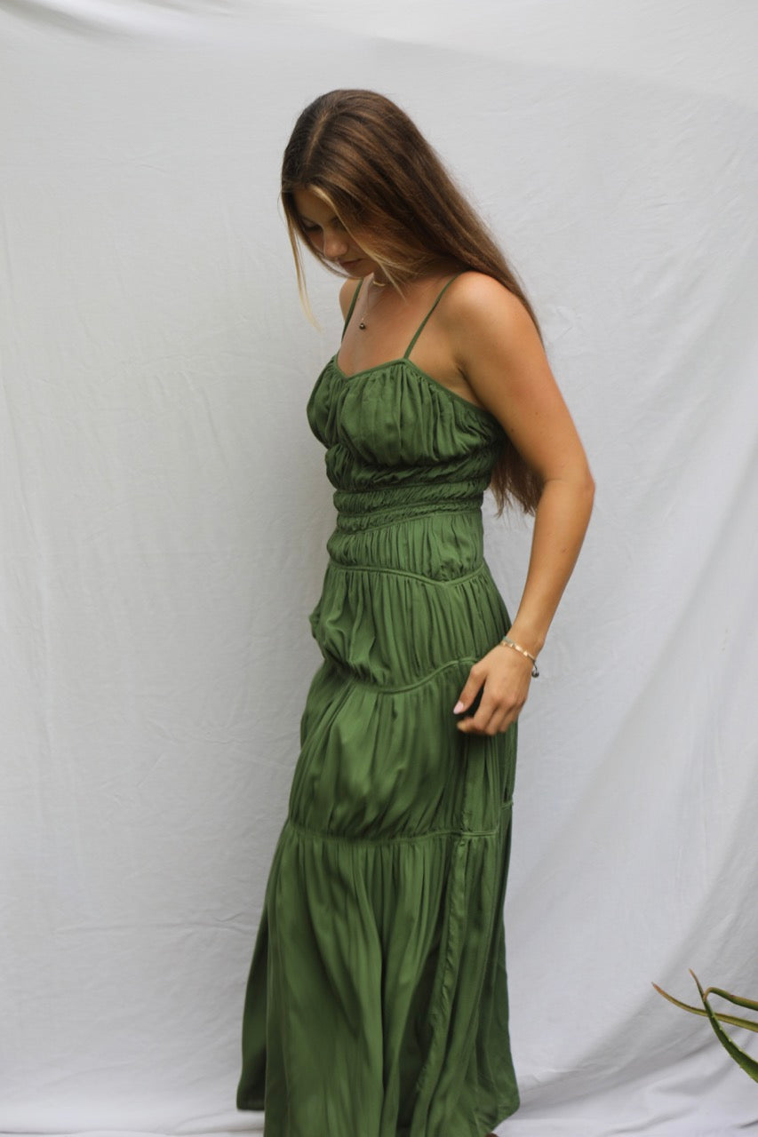 Maluhia Maxi Dress - Dark Green
