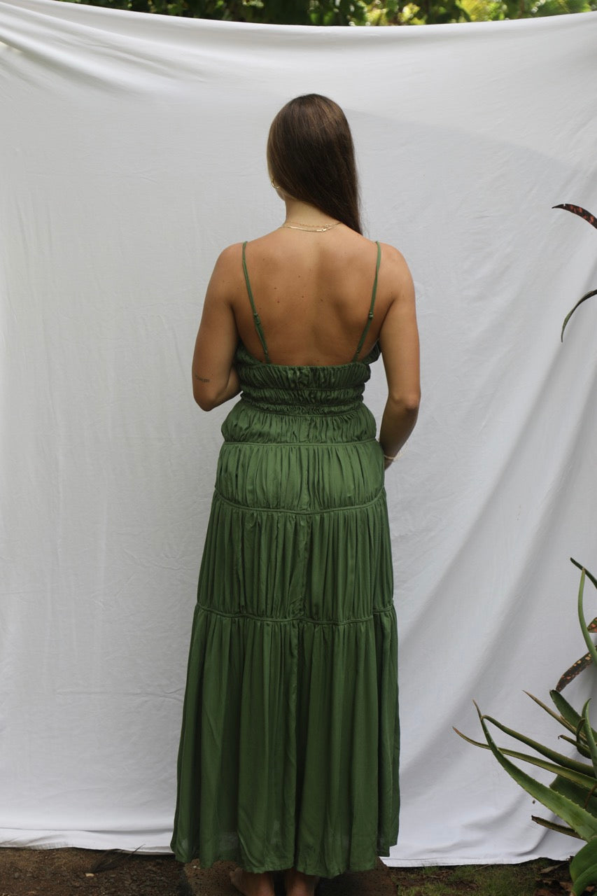 Maluhia Maxi Dress - Dark Green