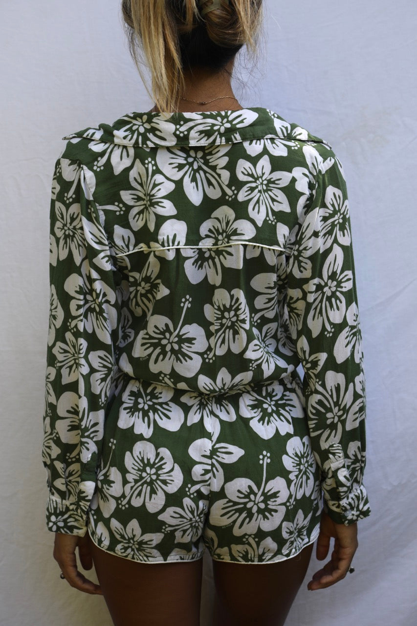 Bukit Romper - Green Batik