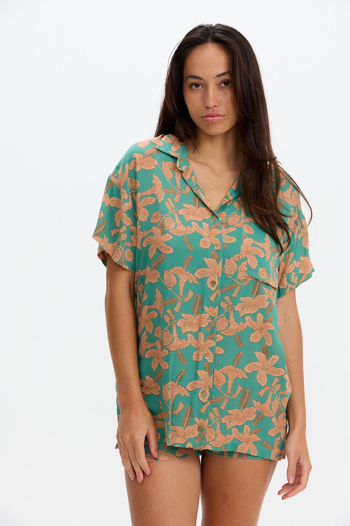Aloha Shirt Dress - Tropics