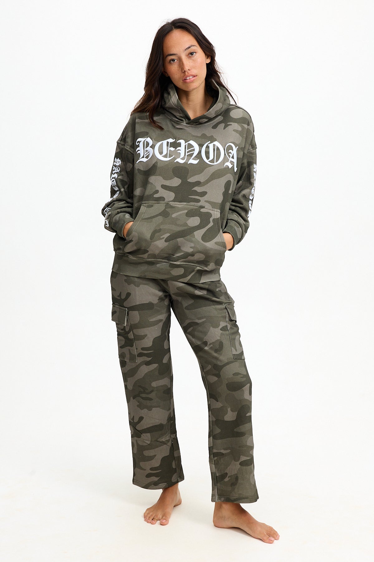 Embroidered Hoodie - Camo