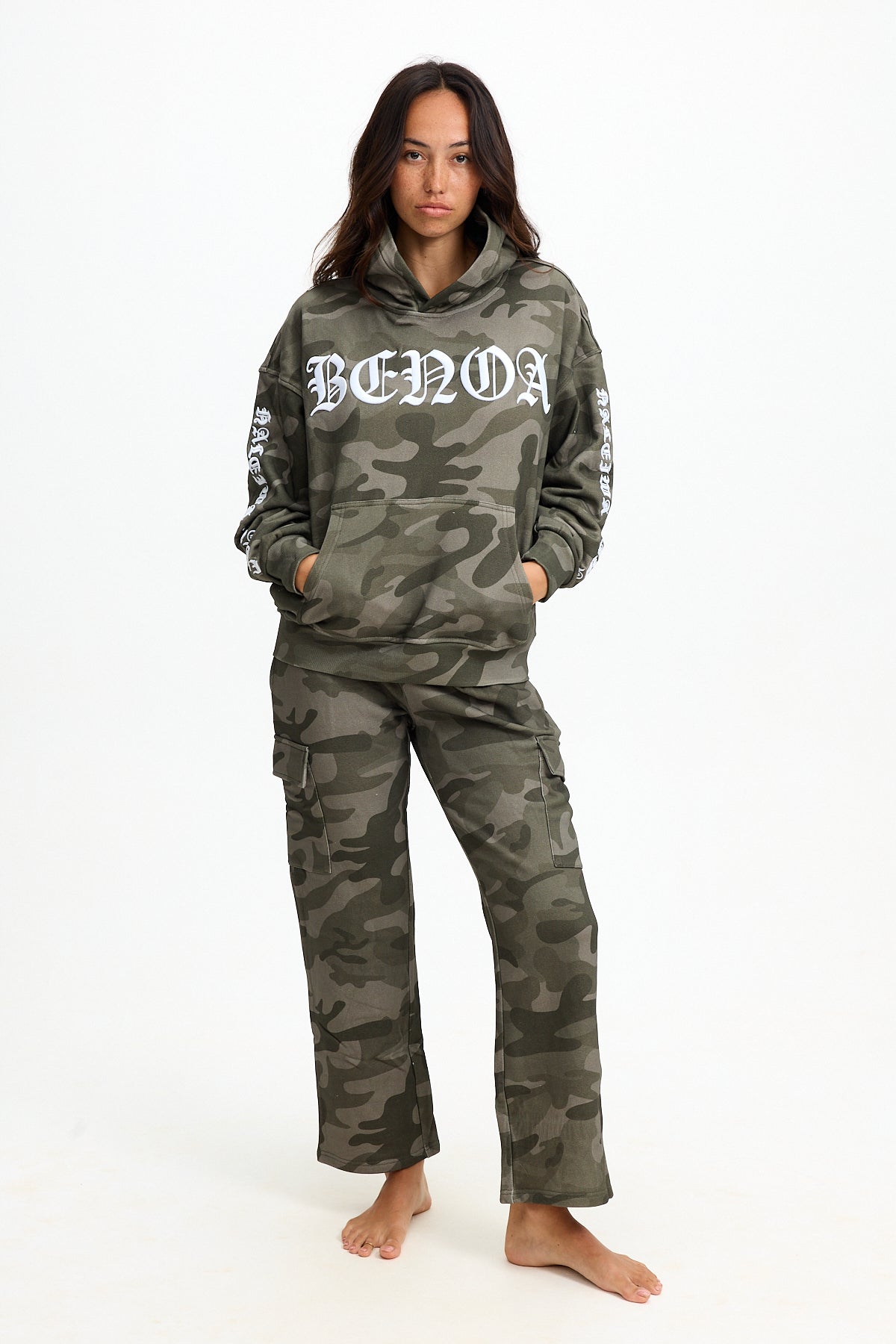 Embroidered Hoodie - Camo