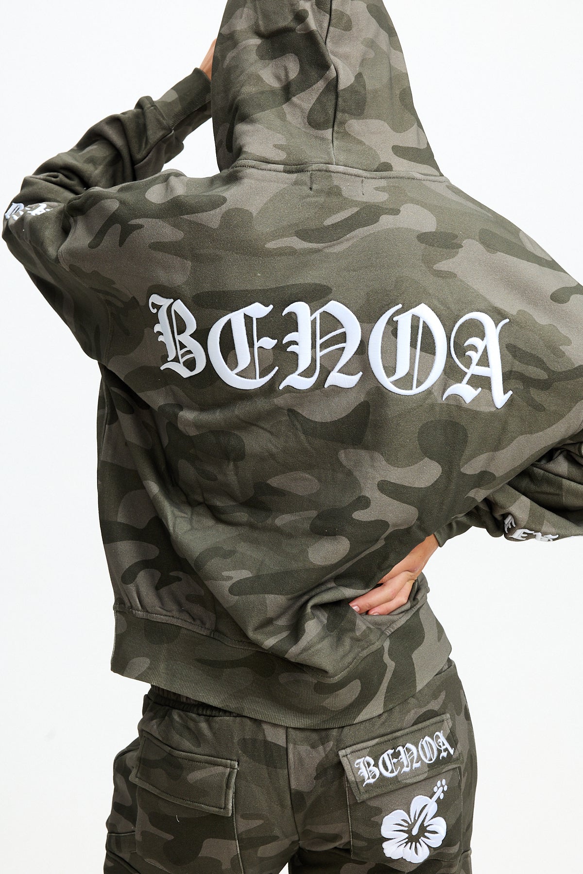Embroidered Hoodie - Camo