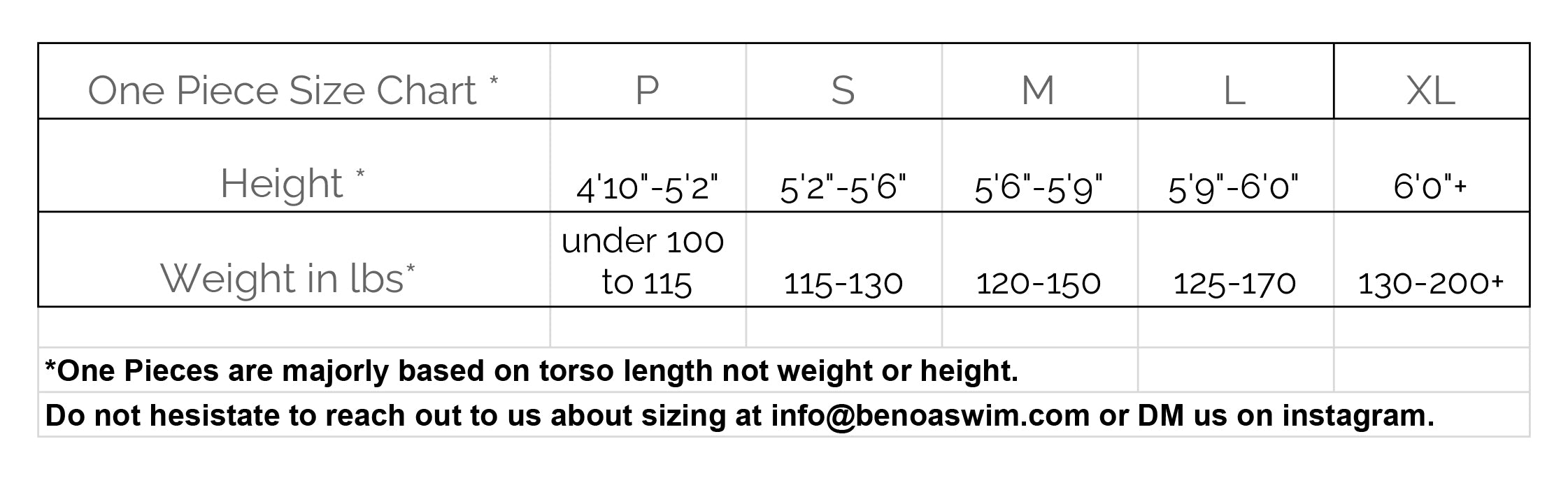 SIZE GUIDE