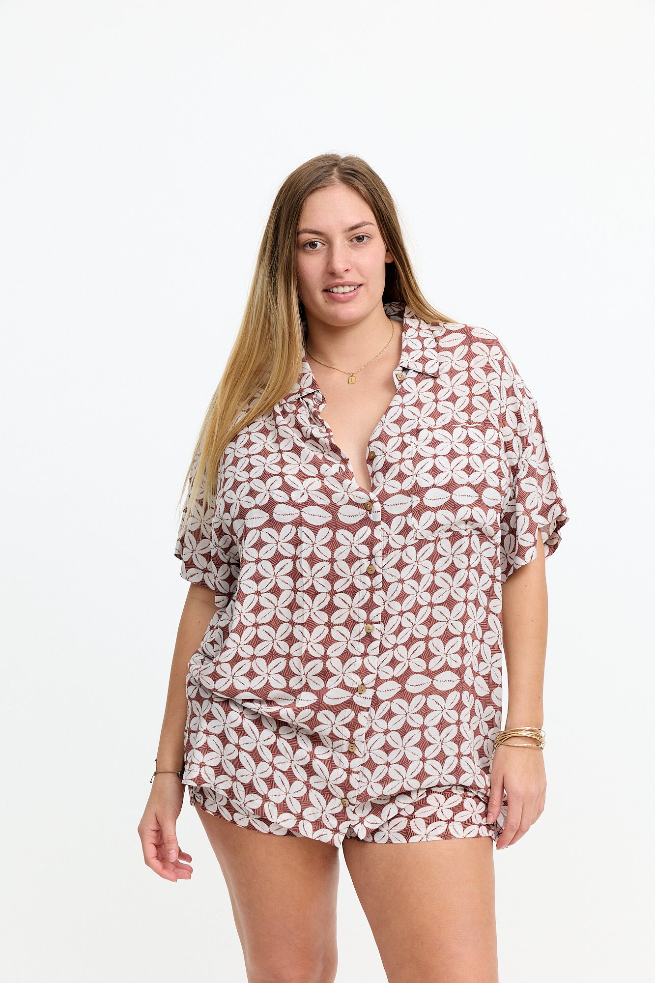 Aloha Shirt Dress - Cowrie Basket