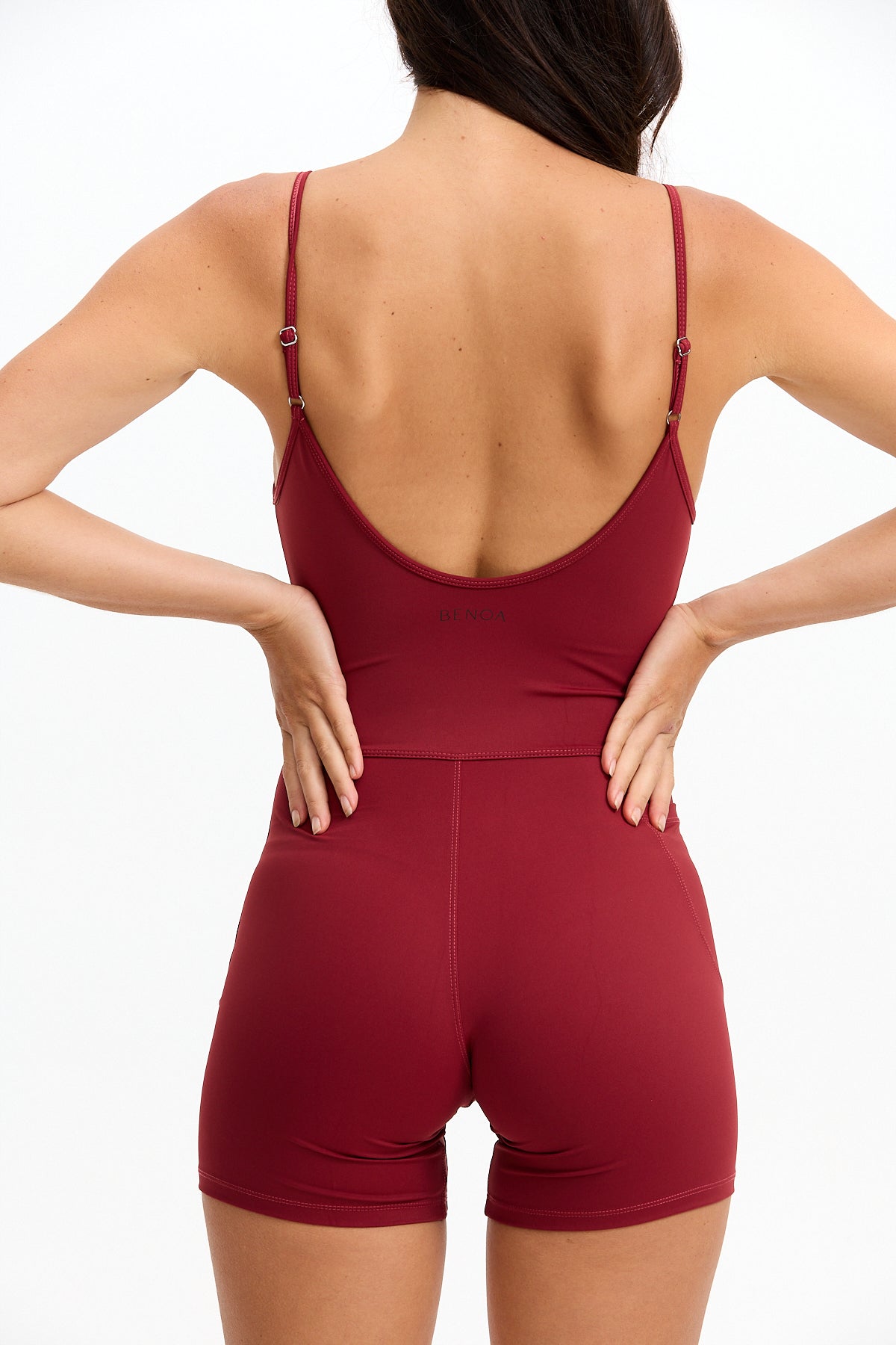 5" Active Romper - Cherry