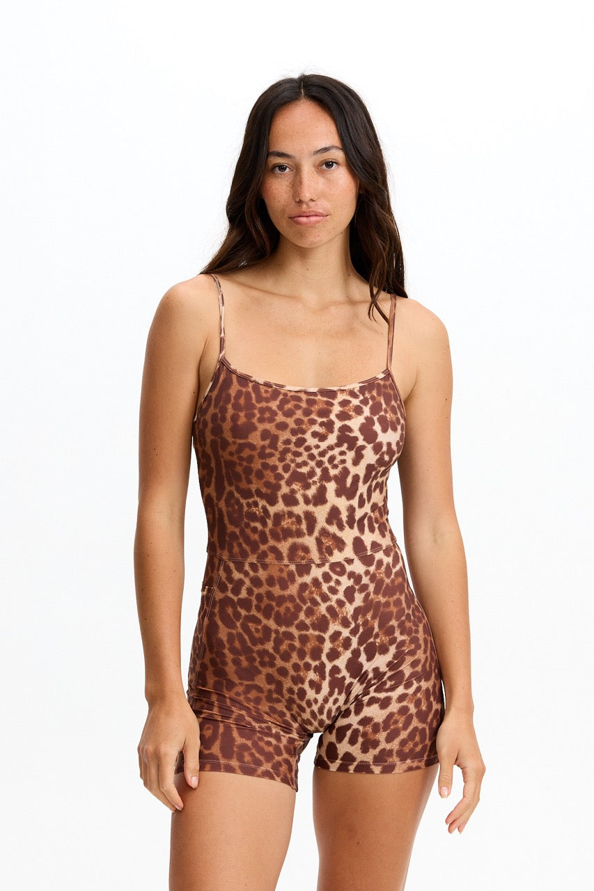 5" Active Romper - Sahara