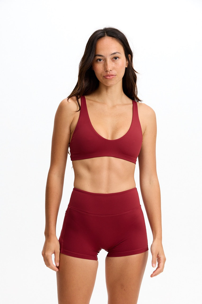 Sophia Sports Bra - Cherry