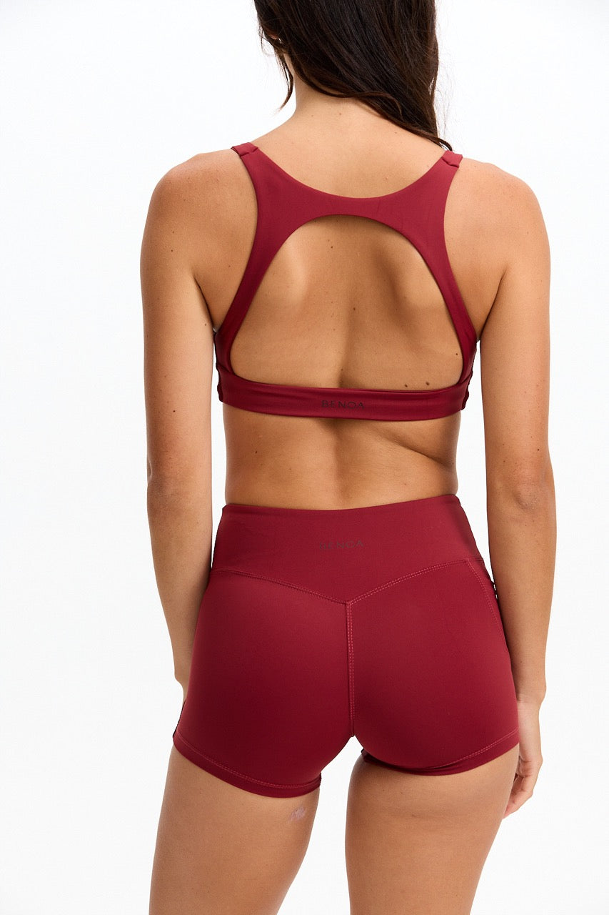 Sophia Sports Bra - Cherry
