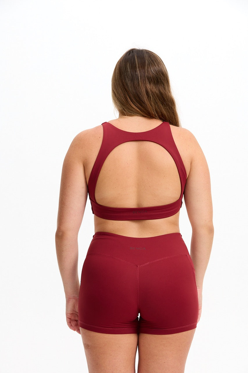 Sophia Sports Bra - Cherry
