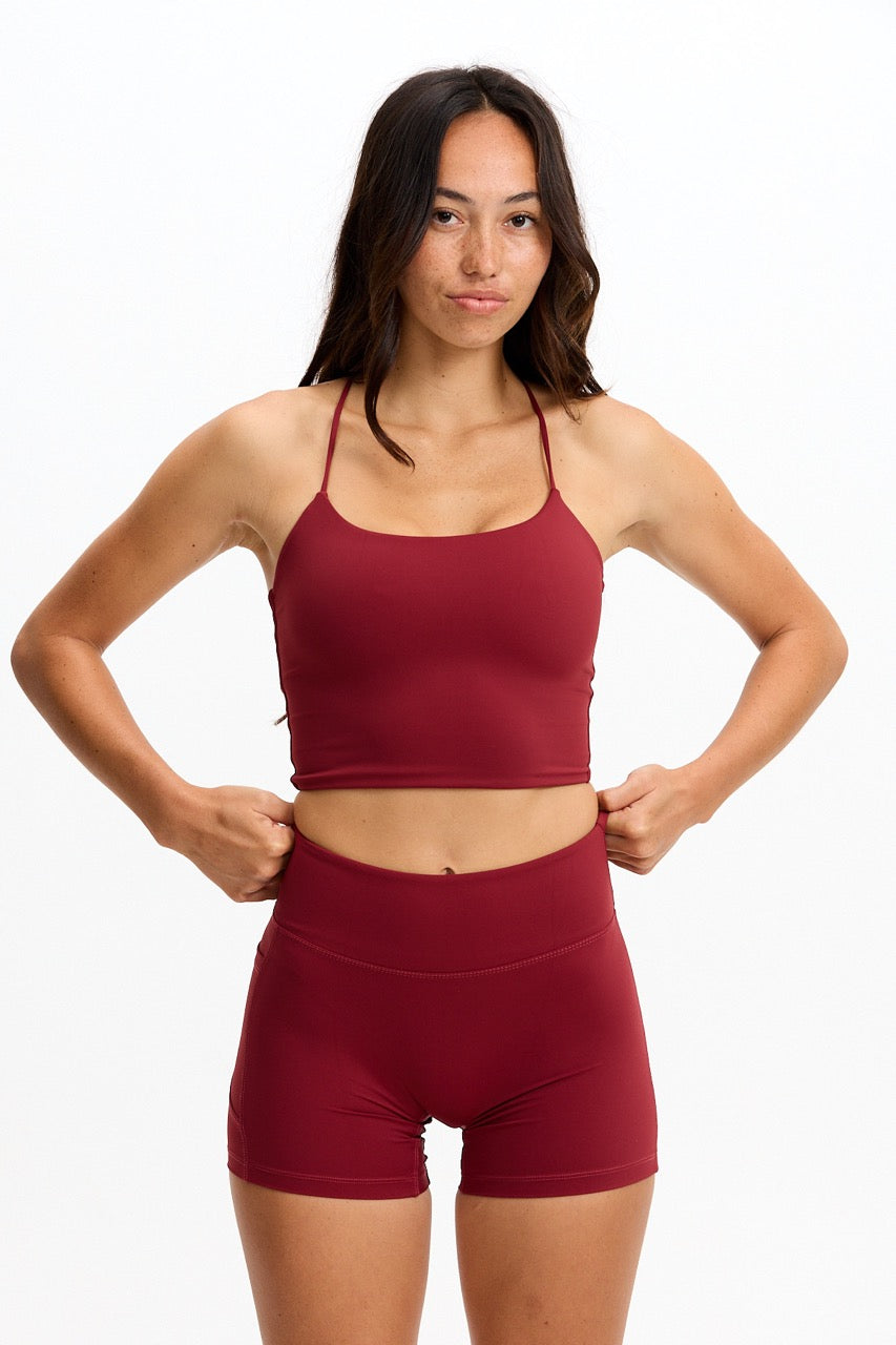 Cross-Back Active Tank - Cherry