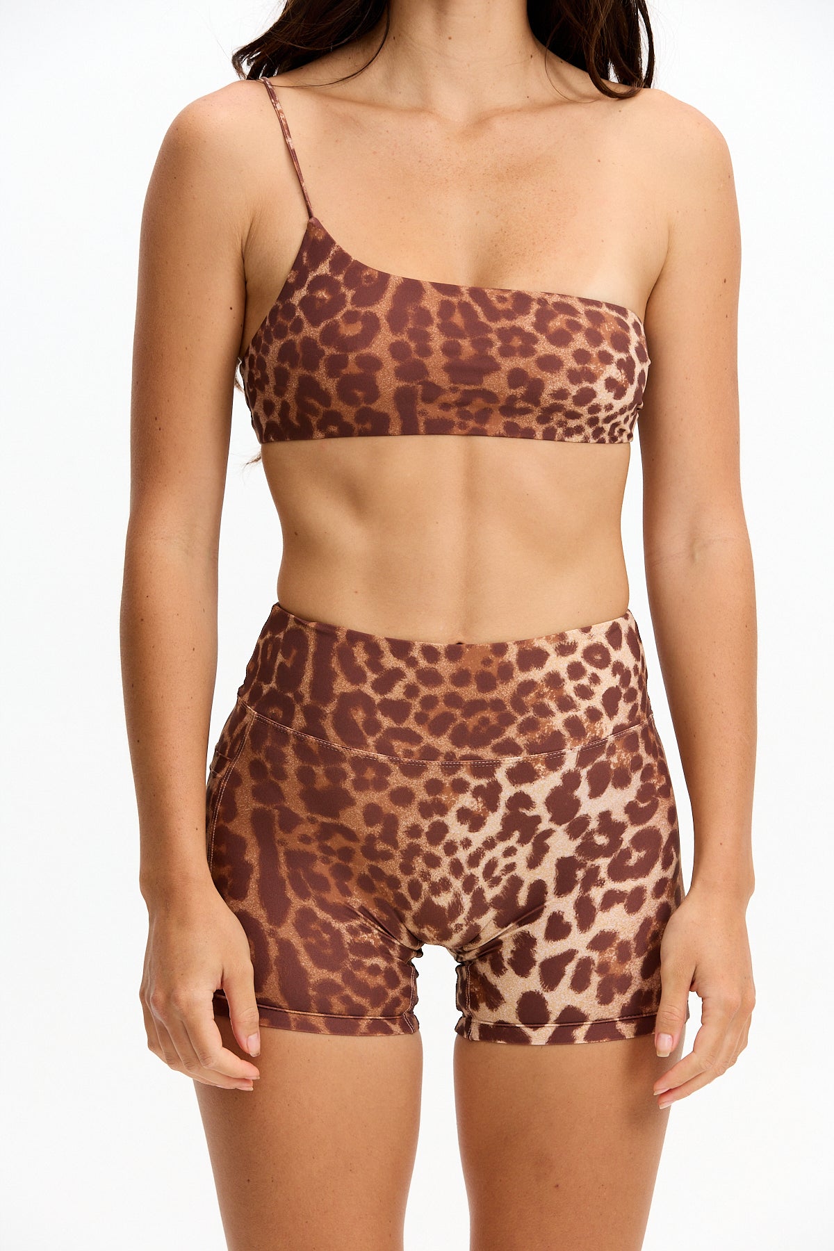 One Shoulder Sports Bra - Sahara