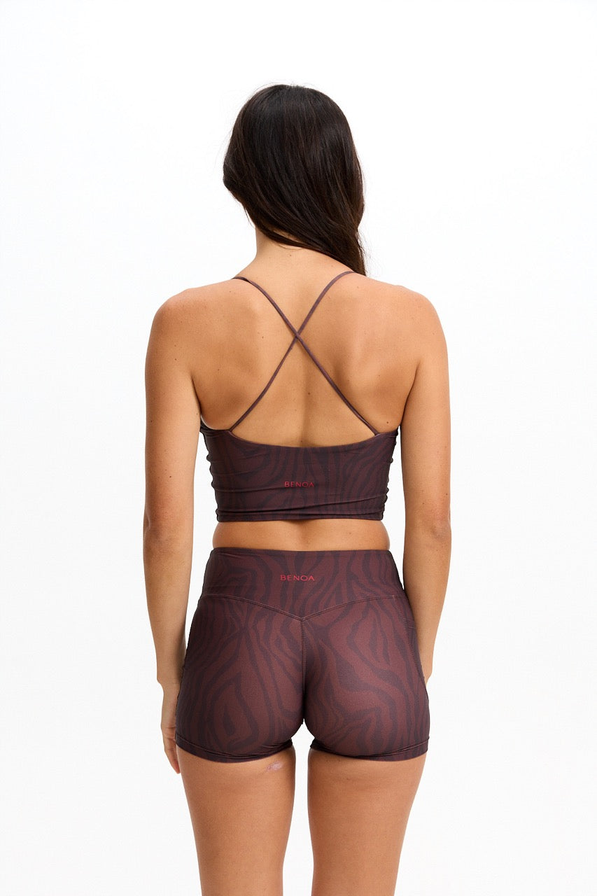 Cross-Back Active Tank - Chocolate Zebra