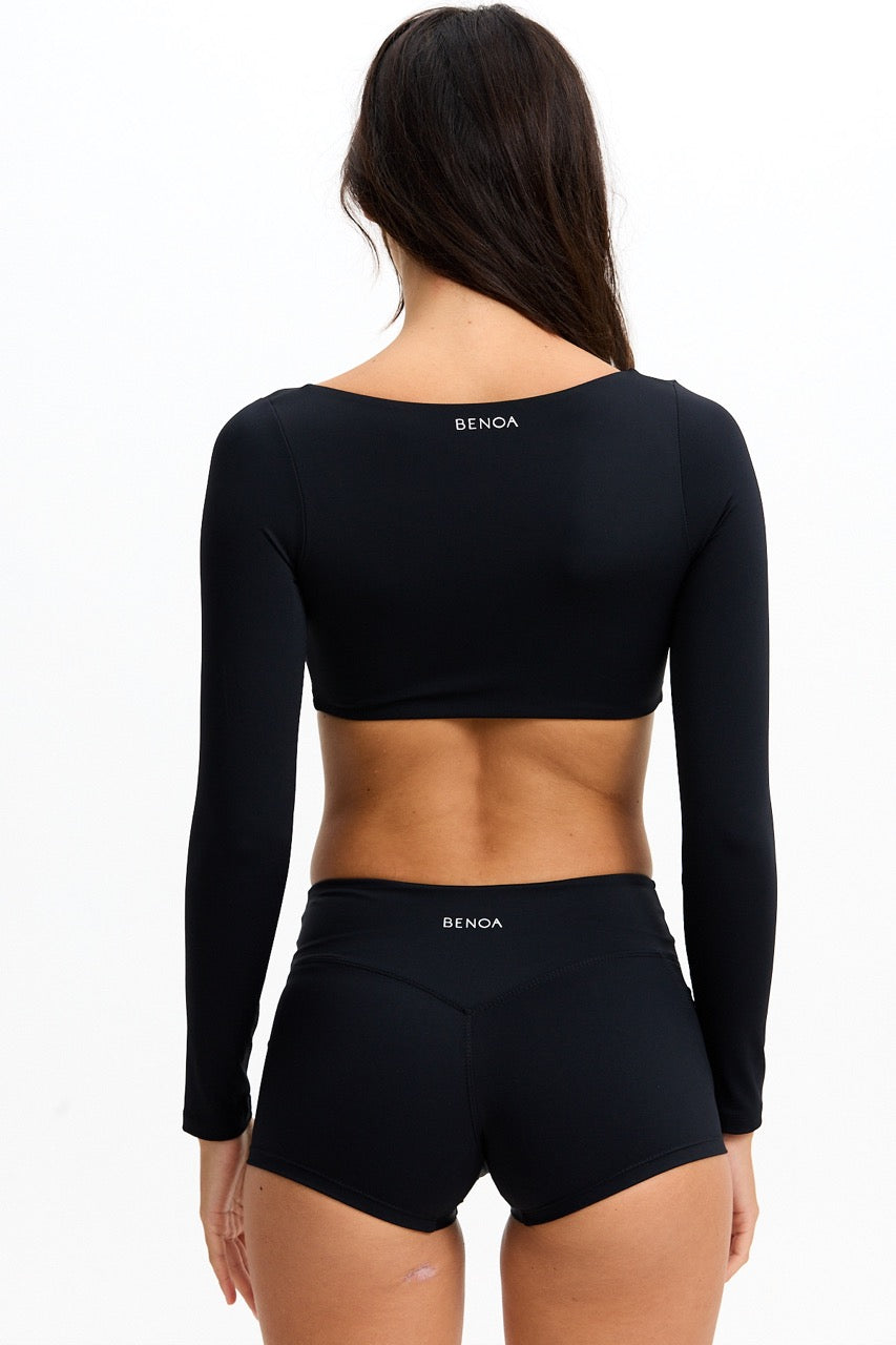 Low Rise Active Shorts - Black